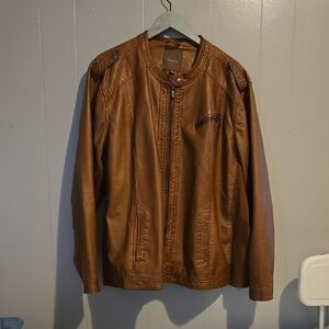 4xl Brown "Leather" Jacket - Maurices